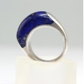 inel modernist. lapis lazuli & argint. manufactura.Mexic